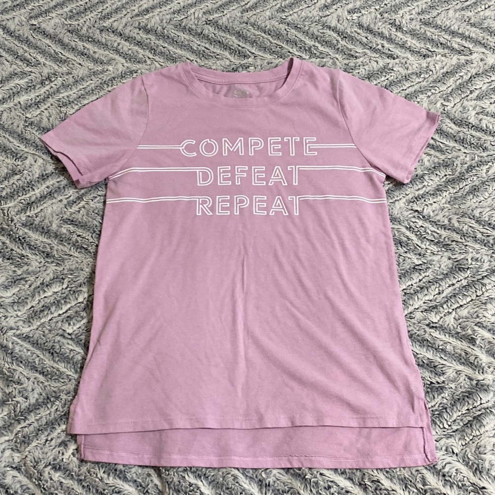 Purple Athletic Works t-shirt, size 10-12 (girls). Excellent condition.